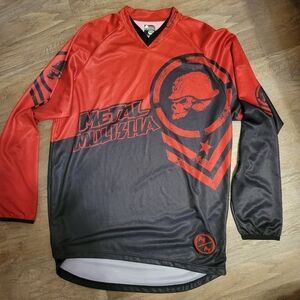 Metal Mulisha Jersey. Mens LARGE. Red Black & White. Dirtbike. EUC